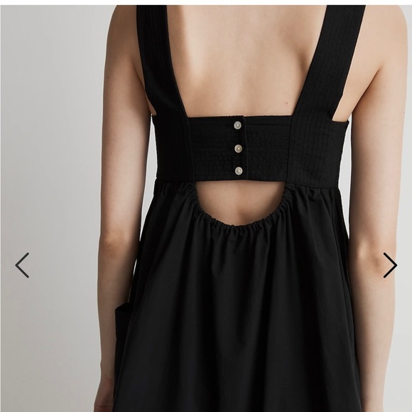 Madewell Cutout-Back Empire Midi Dress Size 2, Black - Picture 4 of 14